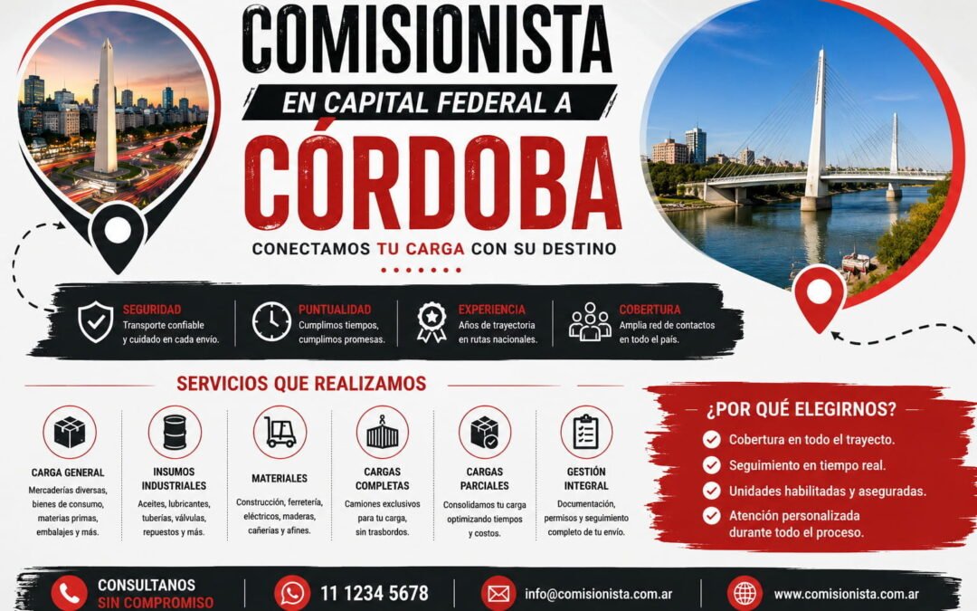 Comisionista en Capital Federal a Cordoba