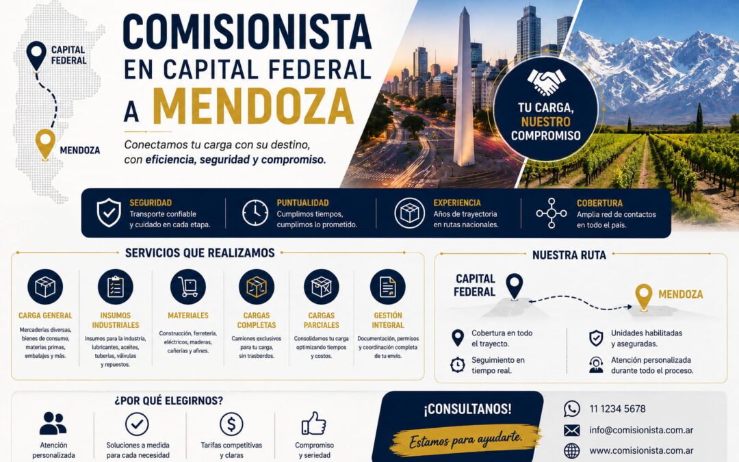 Comisionista en Capital Federal a Mendoza