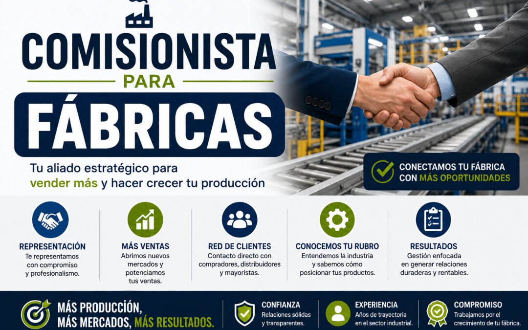 Comisionista para Fábricas